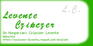 levente czipczer business card